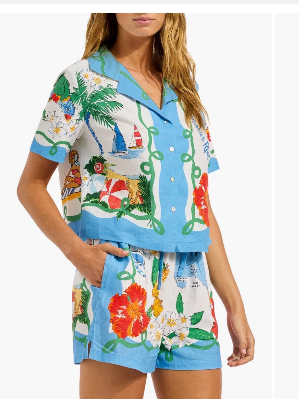 Seafolly Linen Blend Cover-Up Shorts